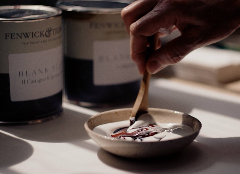 Mixing a colour from the Filomena Decorate paint range