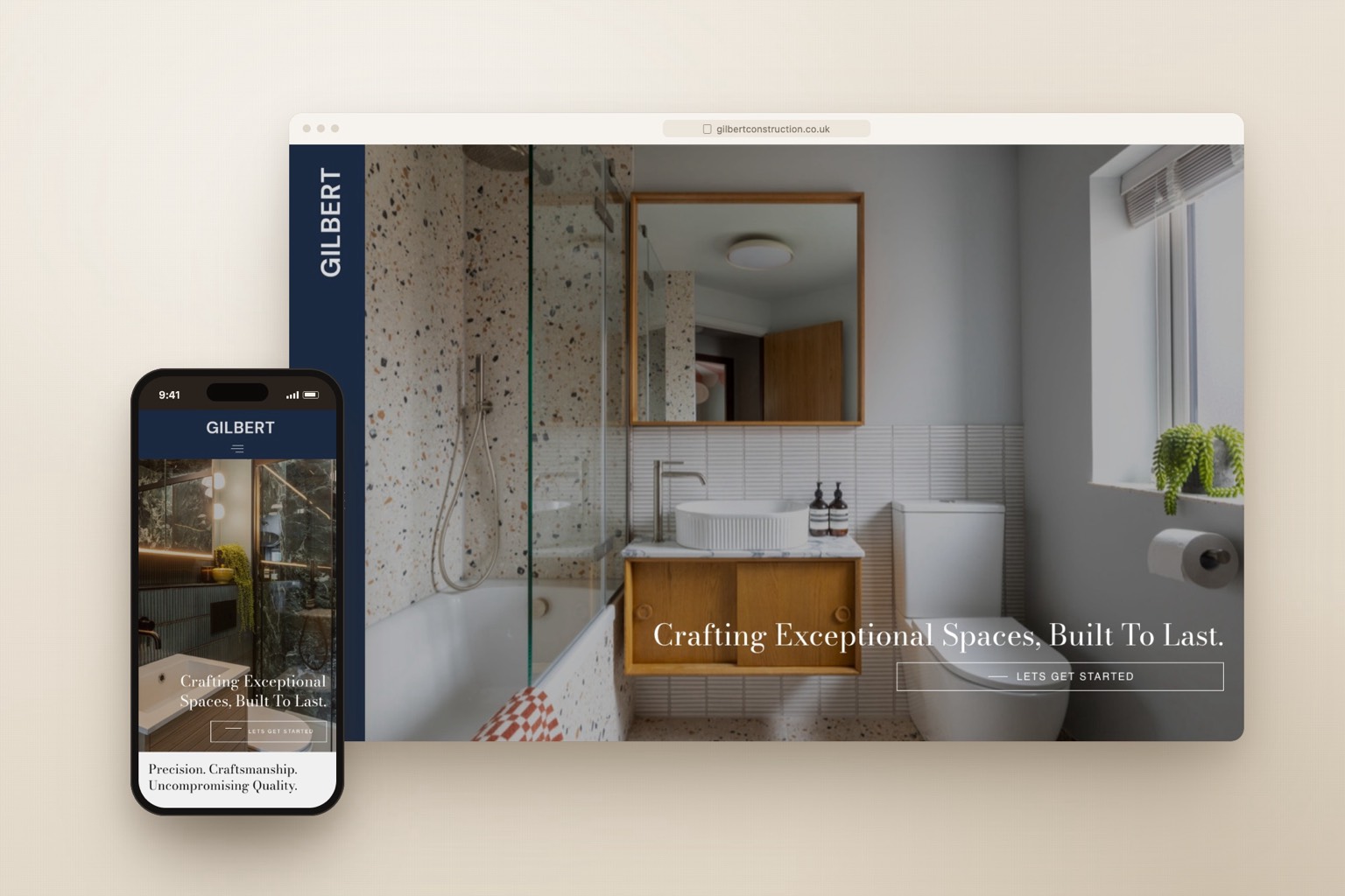 Gilbert Construction website mockup